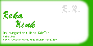 reka mink business card